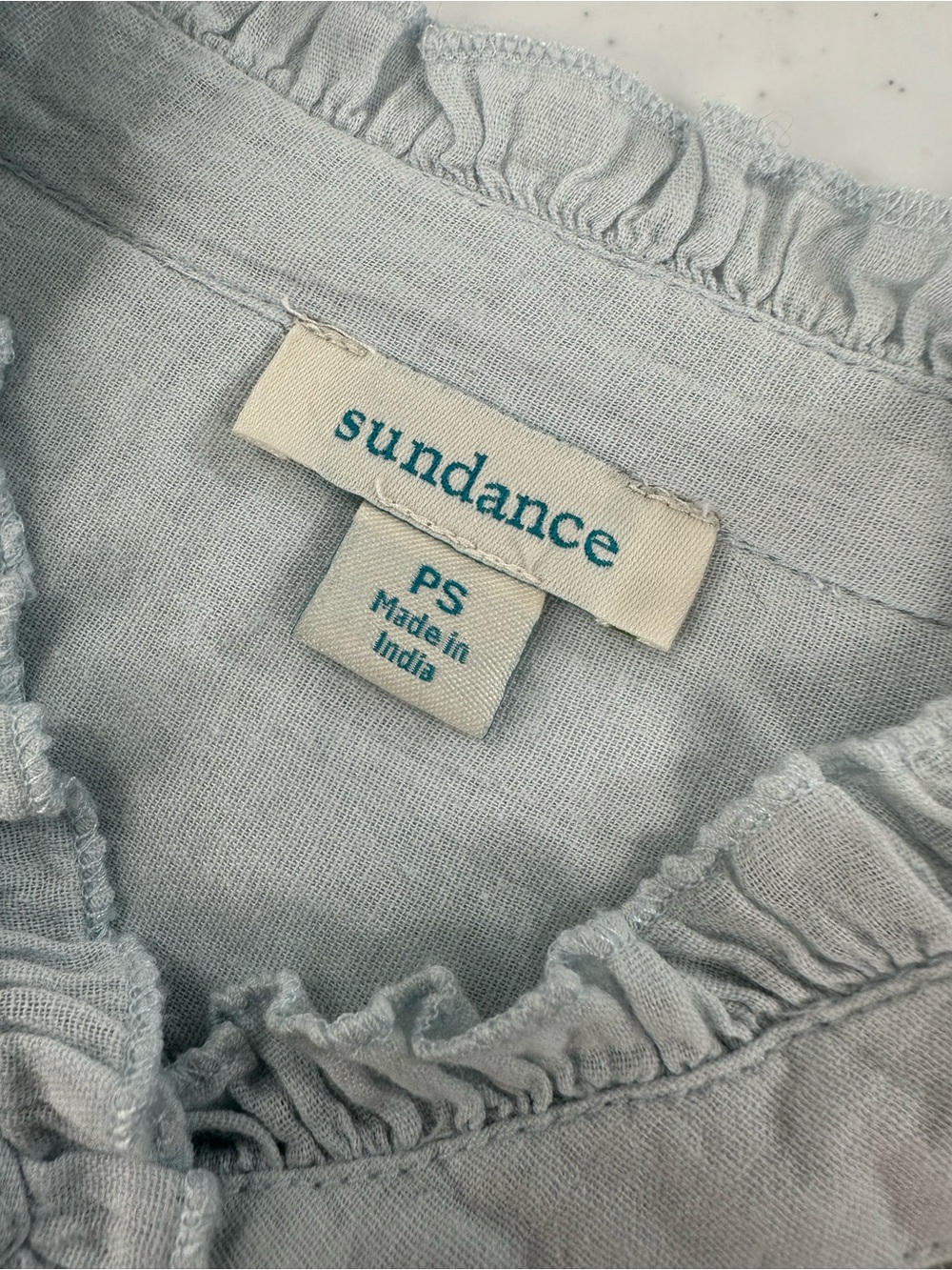 Sundance Cecilia Lace Pintuck Ruffle Blouse Prairie Cottage Romantic Heirloom PS - Picture 4 of 12